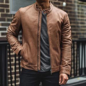Racer Leather Jacket - Athletic cut